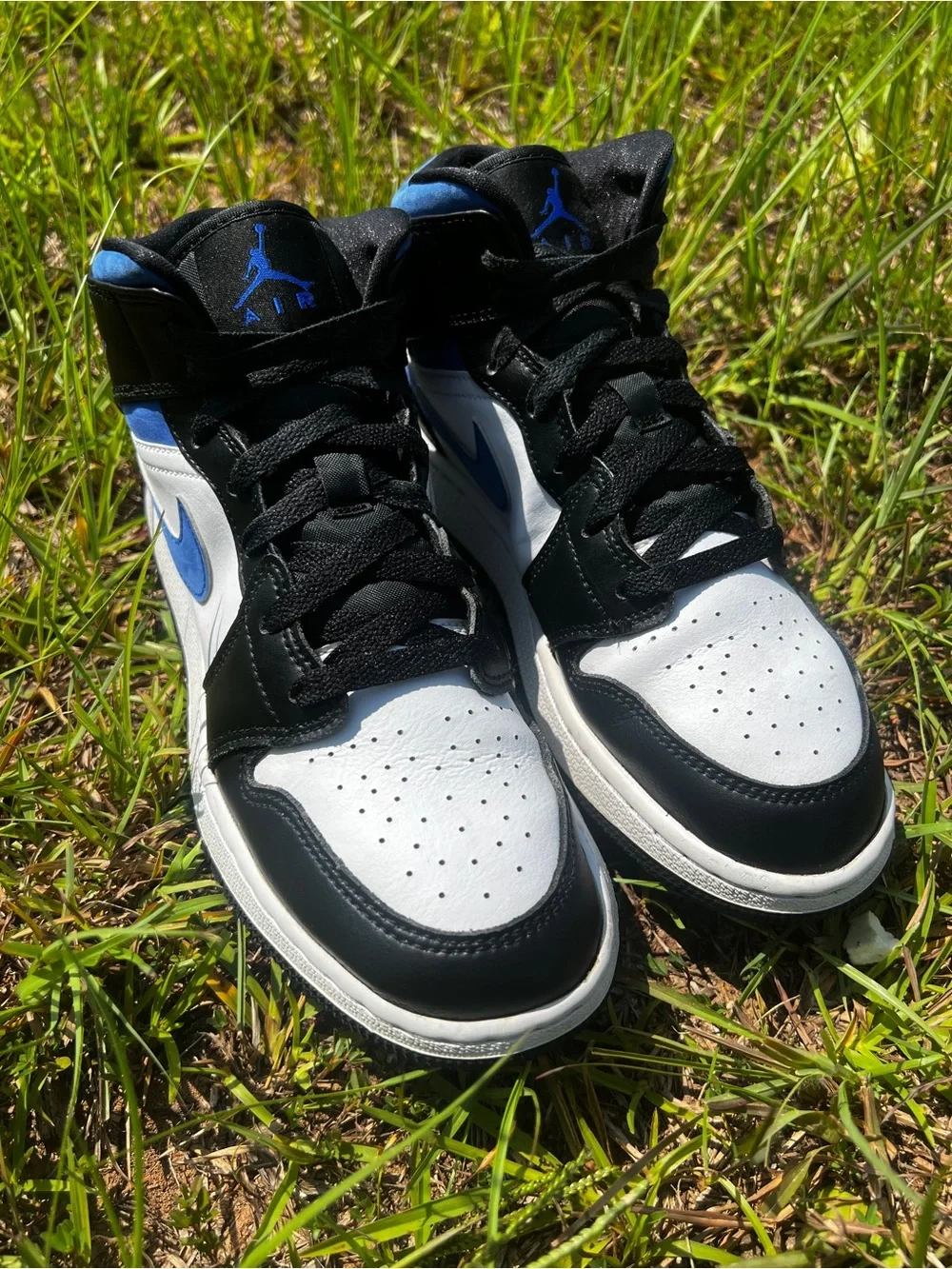 CLEAN Air Jordan size 6.5 Mens 1 Mid Retro Racer Blue shoes